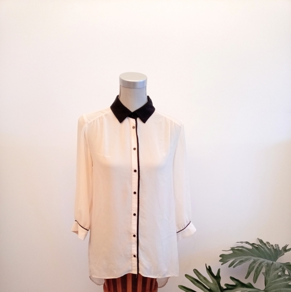 H&M hi-lo sheer blouse size 8